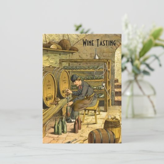 Invitations de la partie de dégustation de vin de  (Debout devant)