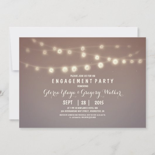 invitations de la partie de fiançailles (Devant)