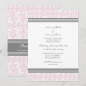 Invitations de la partie de fiançailles de Damas r (Devant / Derrière)