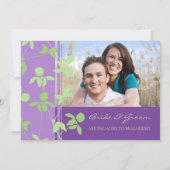 Invitations de la partie de fiançailles de photos  (Dos)