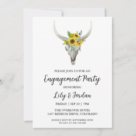 Invitations de la partie de fiançailles d'Eucalypt (Devant)