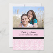 Invitations de la partie de fiançailles photo Pink (Dos)
