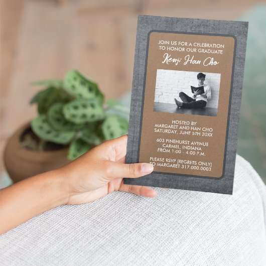 Invitations de la Partie de Graduation [Brown]