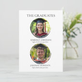 Invitations de la partie de graduation mixte verti (Debout devant)