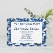 Invitations de la partie de la casquette bleue et (Debout devant)