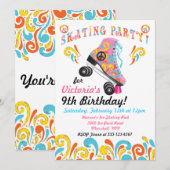 Invitations de la partie de patinage super (Devant / Derrière)