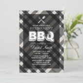 Invitations de la partie de retraite BBQ Plaid Gre (Debout devant)