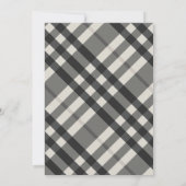 Invitations de la partie de retraite BBQ Plaid Gre (Dos)