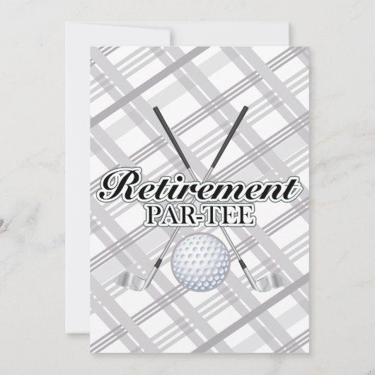 Invitations de la partie de retraite de golf (Dos)