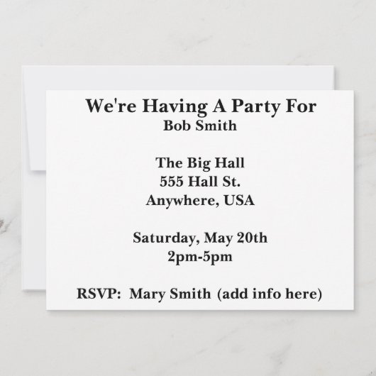 Invitations de la partie de retraite des enseignan (Dos)