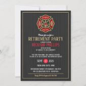 Invitations de la partie de retraite des pompiers (Devant)