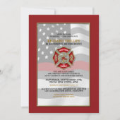 Invitations de la partie de retraite des pompiers (Devant)