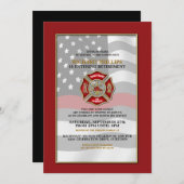 Invitations de la partie de retraite des pompiers (Devant / Derrière)