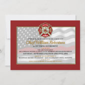 Invitations de la partie de retraite des pompiers (Devant)