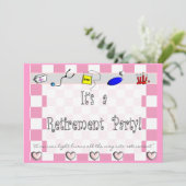 Invitations de la partie de retraite INFIRMIÈRE (Debout devant)