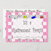 Invitations de la partie de retraite INFIRMIÈRE (Devant / Derrière)