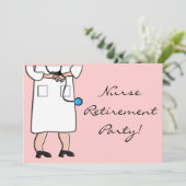 Invitations de la partie de retraite INFIRMIÈRE (Debout devant)