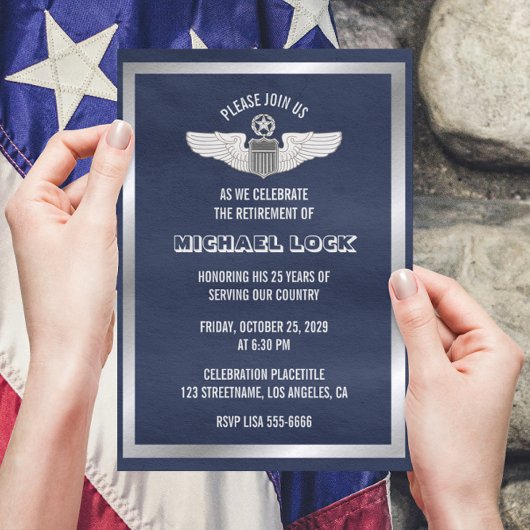 Invitations de la partie de retraite pour le pilot