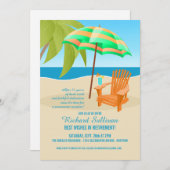 Invitations de la partie de retraite tropicale (Devant / Derrière)