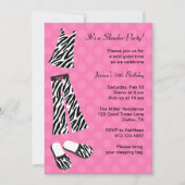 Invitations de la partie de Zebra Print Stwood (Devant)