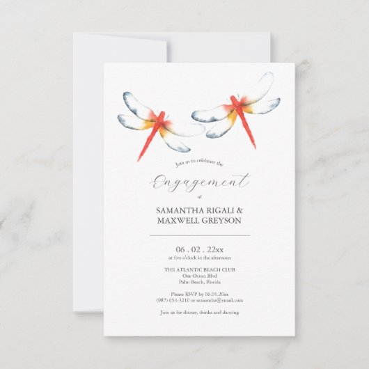 Invitations de la partie d'engagement (Devant)