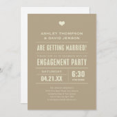 Invitations de la partie d'engagement (Devant / Derrière)