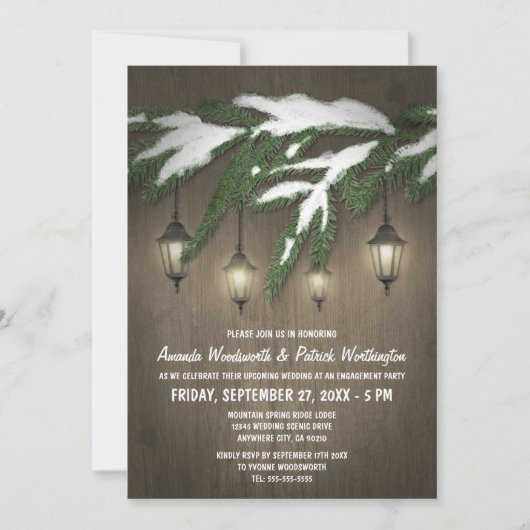 Invitations de la partie d'engagement à feuillage (Devant)