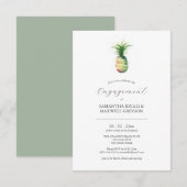 Invitations de la partie d'engagement Ananas tropi (Devant / Derrière)