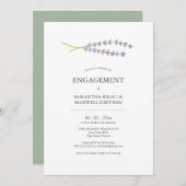 Invitations de la partie d'engagement Aquarelle La (Devant / Derrière)