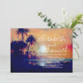 Invitations de la partie d'engagement Beach Palms (Debout devant)