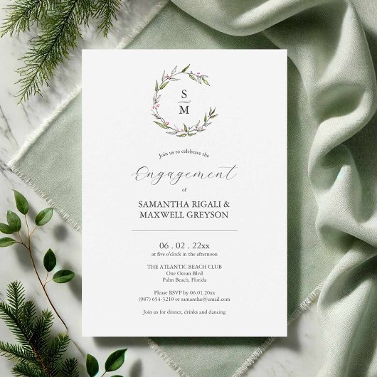 Invitations de la partie d'engagement Botanique hi