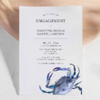 Invitations de la partie d'engagement Crabe aquare