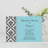 Invitations de la partie d'engagement Damask Blue (Debout devant)
