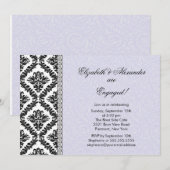 Invitations de la partie d'engagement Damask Purpl (Devant / Derrière)