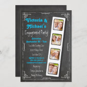 Invitations de la partie d'engagement de Chalkboar (Devant / Derrière)