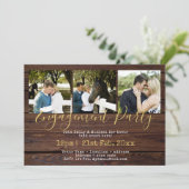 Invitations de la partie d'engagement de la photo (Debout devant)