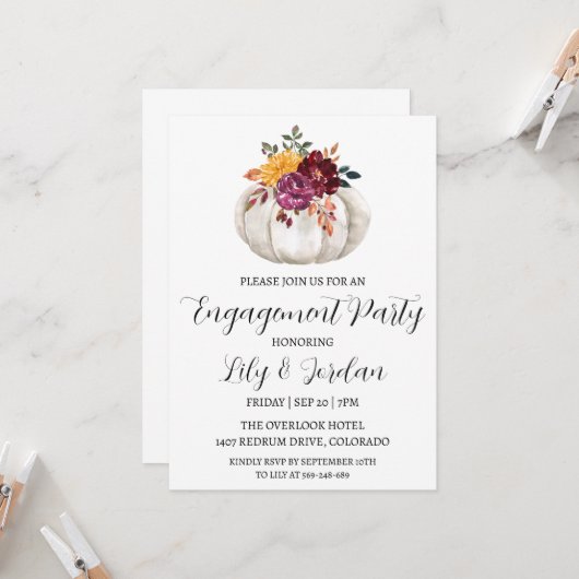 Invitations de la partie d'engagement de l'automne (Devant/Arrière en situation)