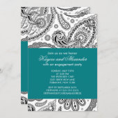 Invitations de la partie d'engagement de Paisley T (Devant / Derrière)