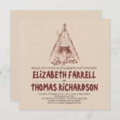 Invitations de la partie d'engagement du camping (Devant / Derrière)