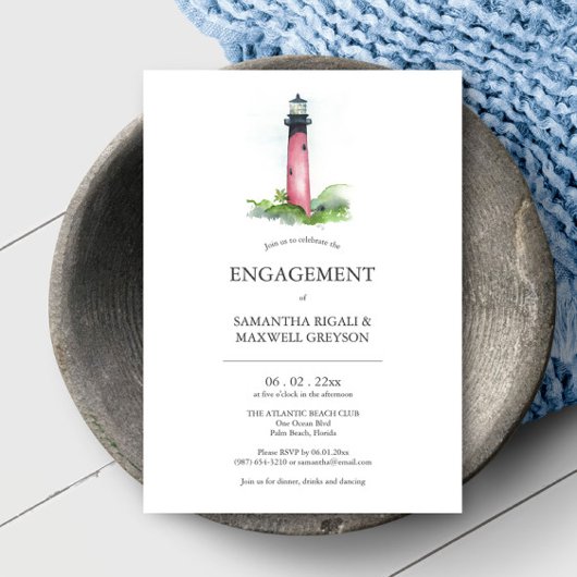 Invitations de la partie d'engagement du phare côt