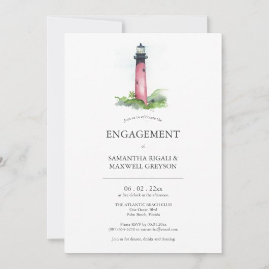 Invitations de la partie d'engagement du phare côt (Devant)