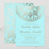 Invitations de la partie d'engagement élégante Gol (Devant / Derrière)