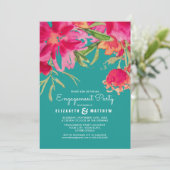 Invitations de la partie d'engagement floral roman (Debout devant)