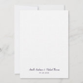 Invitations de la partie d'engagement florale en a (Dos)