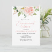Invitations de la partie d'engagement florale rose (Debout devant)
