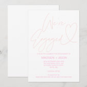 Invitations de la partie d'engagement moderne Blus (Devant / Derrière)
