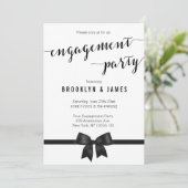 Invitations de la partie d'engagement noir et blan (Debout devant)