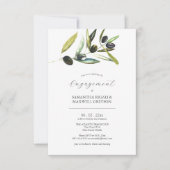 Invitations de la partie d'engagement Olive botani (Devant)