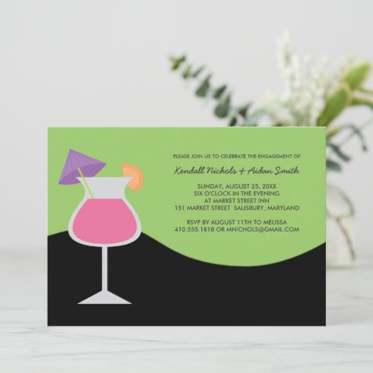 Invitations de la partie d'engagement ou du Cockta (Debout devant)