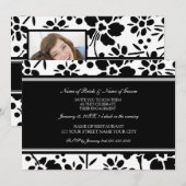 Invitations de la partie d'engagement photo en noi (Devant / Derrière)